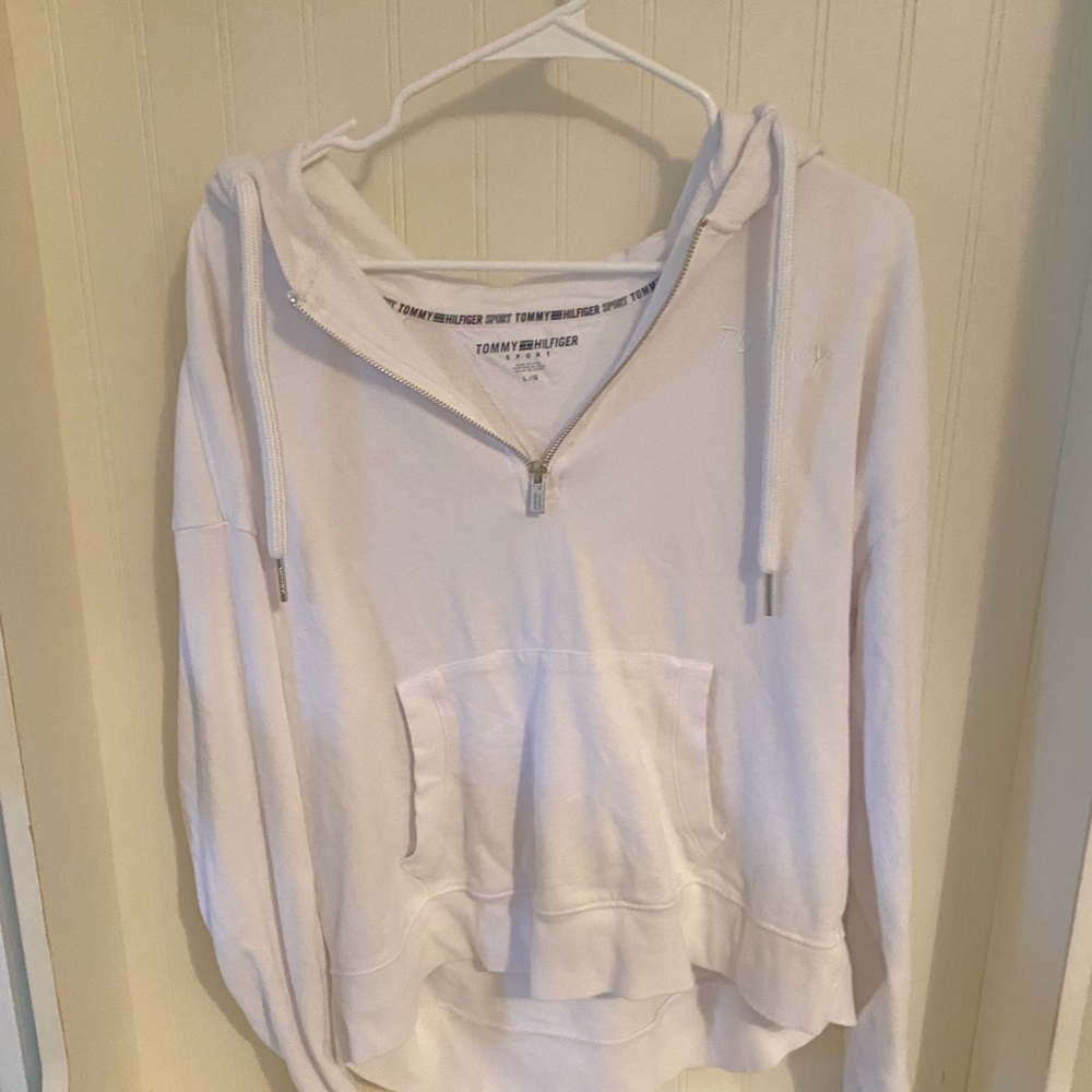 White tommy Hilfiger quarter zip!